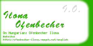 ilona ofenbecher business card